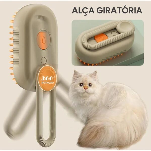 Escova Pet a Vapor Gatos Cães Tira Pêlos Pentes De Massagem Animais De Estimação - Image 2