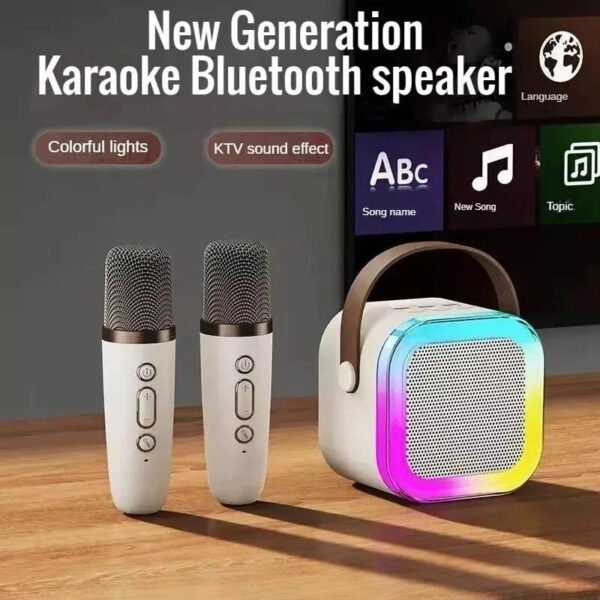 Karaokê caixa de som com 2 microfone Bluetooth K12 - Image 2
