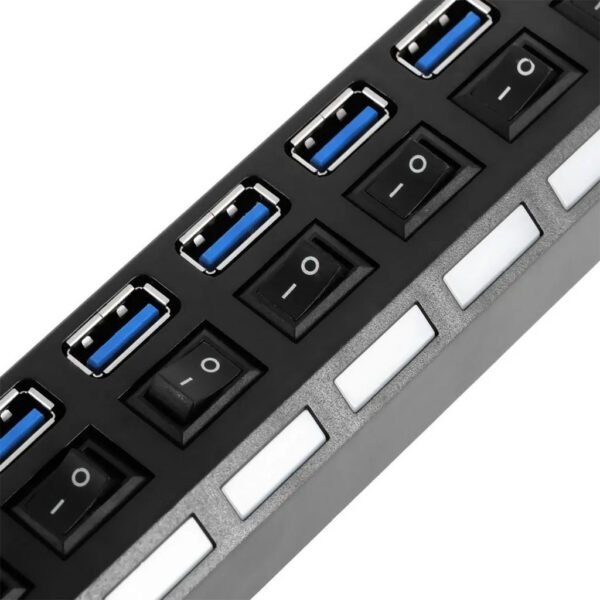 Hub Usb 2.0 Extensão Usb 7 Portas Com Led - Image 4