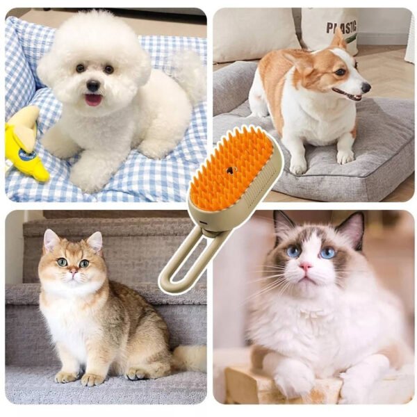 Escova Pet a Vapor Gatos Cães Tira Pêlos Pentes De Massagem Animais De Estimação - Image 6