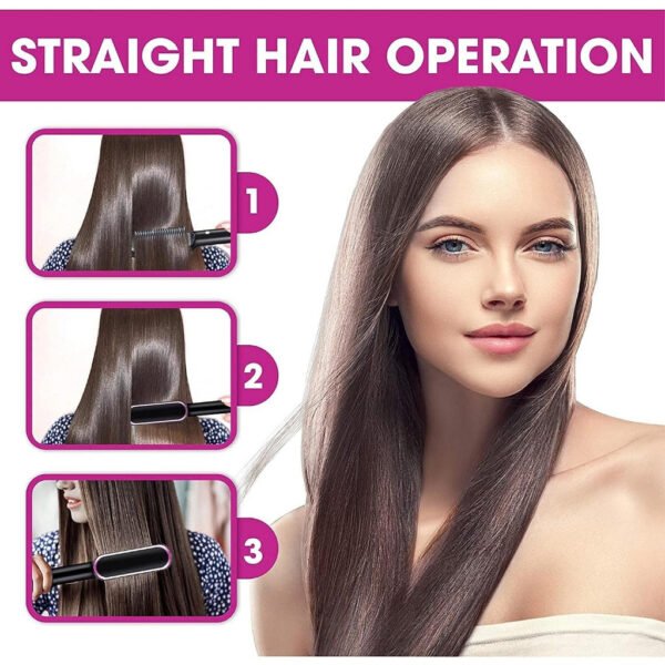 Escova Pente Alisadora Modeladora Elétrica 3 em 1 Alisa Hidrata e Anti Frizz 45W Bivolt - Image 6